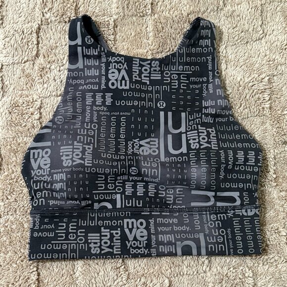 lululemon athletica Other - Like New Lululemon Energy High-Neck Longline Sports Bra  Crop Top Ombre Black 4